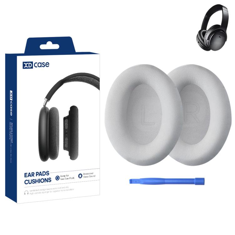 XDcase 1 Pair Protein Leather Headset Replacement Ear Pads with Prying Tool, For Bose QC45 / QCSE