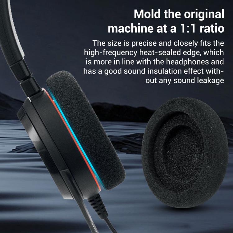 XDcase 1 Pair Sponge Ear Pads Headset Replacement Part with Prying Tool, For Jabra Evolve 20/20se/30/30 II/40/65