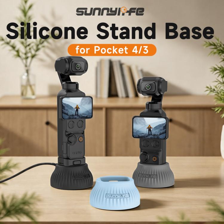 For DJI Osmo Pocket 4 / 3 Sunnylife Silicone Stand Base Car Center Console Base Desktop Stabilizer Supporting Holder, Car Base, Tabletop Base
