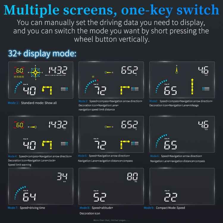 Q10 Car HUD Head-up Display GPS Speed Meter