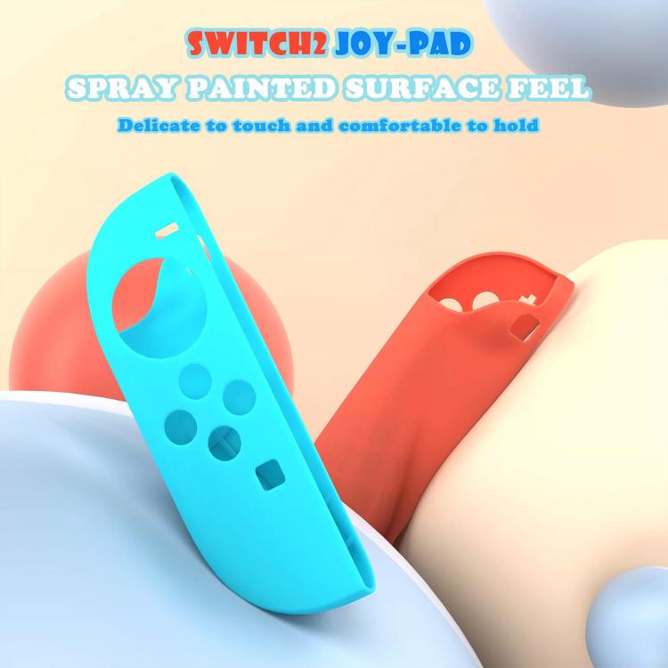 XDcase 1 Pair Soft Silicone Protective Case & Joystick Caps Set, For Nintendo Switch / Switch OLED Joy-Con