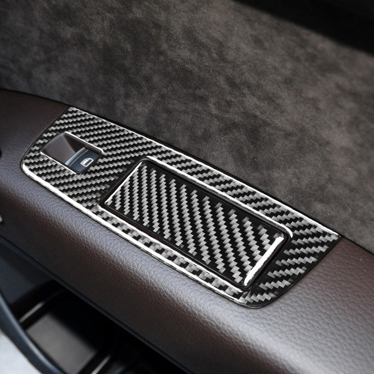 6 in 1 Car Carbon Fiber Window Glass Lifter Panel Decorative Sticker for Audi Q7 2008-2015, Right Drive, Window Glass Lifter, Right Drive