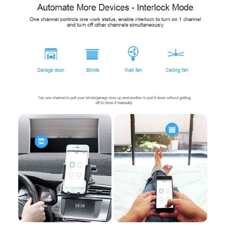 Sonoff 4CHPROR3 Mobile Phone Smart Home Switch Four-way Controller, Support Long-range Control Timing