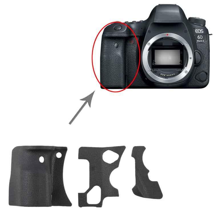OEM Rubber Shell Decorative Leather Three Pieces Set, For Canon EOS 6D Mark II, For Canon EOS 5D Mark IV