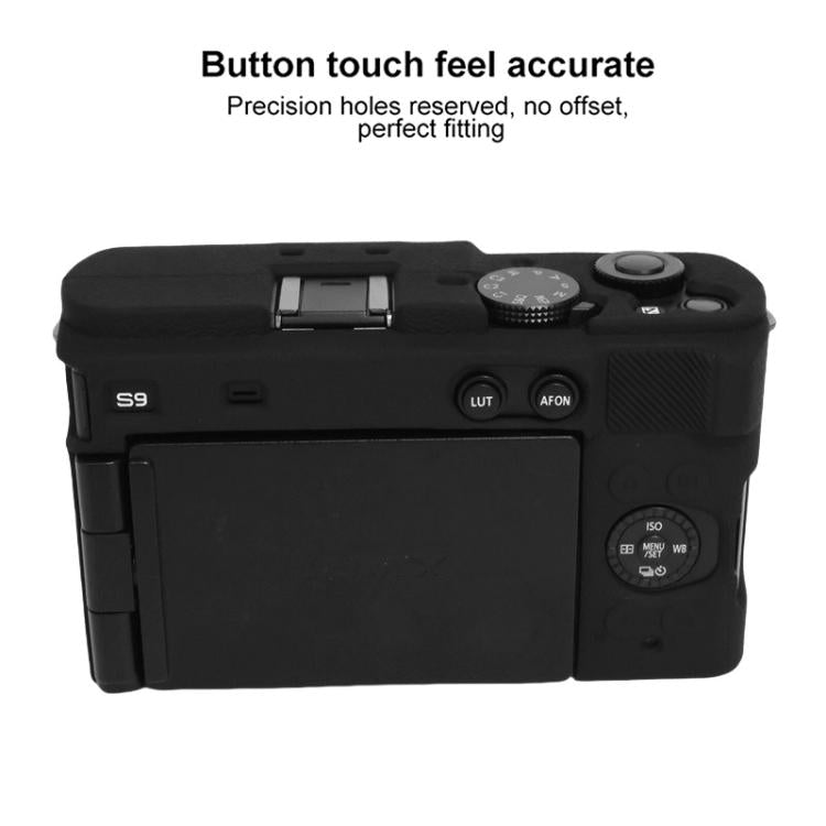 Litchi Texture Soft Silicone Camera Protective Case, For Panasonic LUMIX S9
