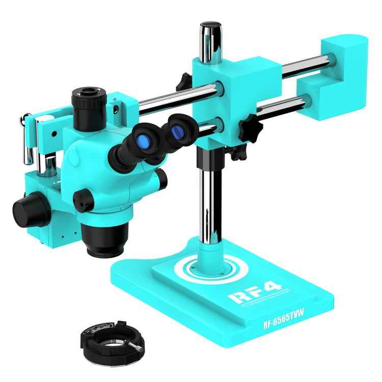 RF4 RF-6565TVW 6.5-65X High-definition Trinocular Stereo Continuous Zoom Industrial Microscope, RF-6565TVW