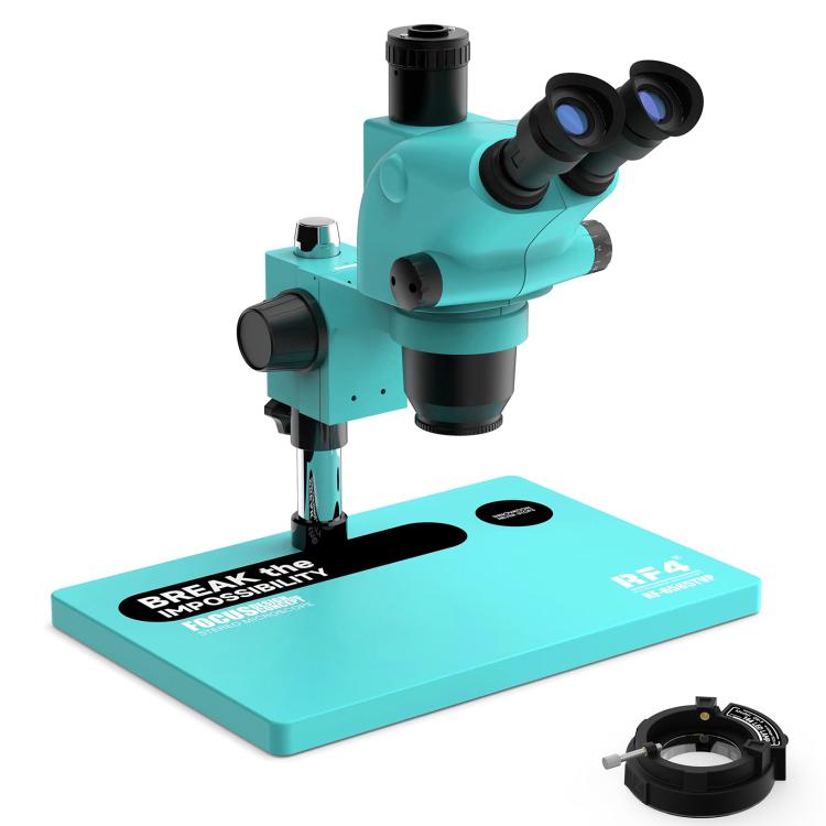RF4 RF-6565TVP 6.5X-65X Trinocular Stereo Zoom Microscope with Big Aluminum Alloy Base, RF-6565TVP