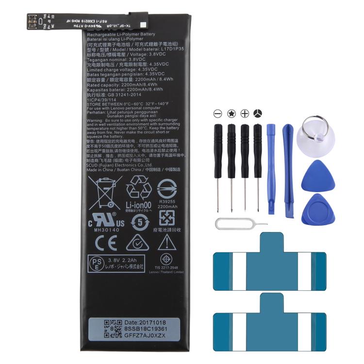 Tablet Battery, For Lenovo Tab 4 10 Plus TB-X704F/N 2200mAh L17D1P35