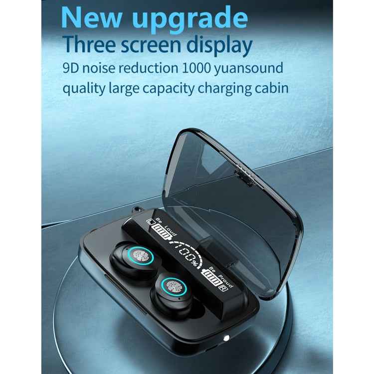 M17 Bluetooth 5.1 LED Display Screen Touch Waterproof Wireless Bluetooth Earphone with Charging Box