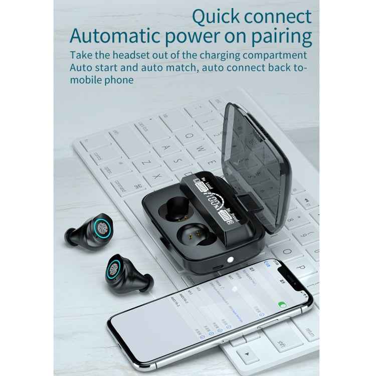 M17 Bluetooth 5.1 LED Display Screen Touch Waterproof Wireless Bluetooth Earphone with Charging Box