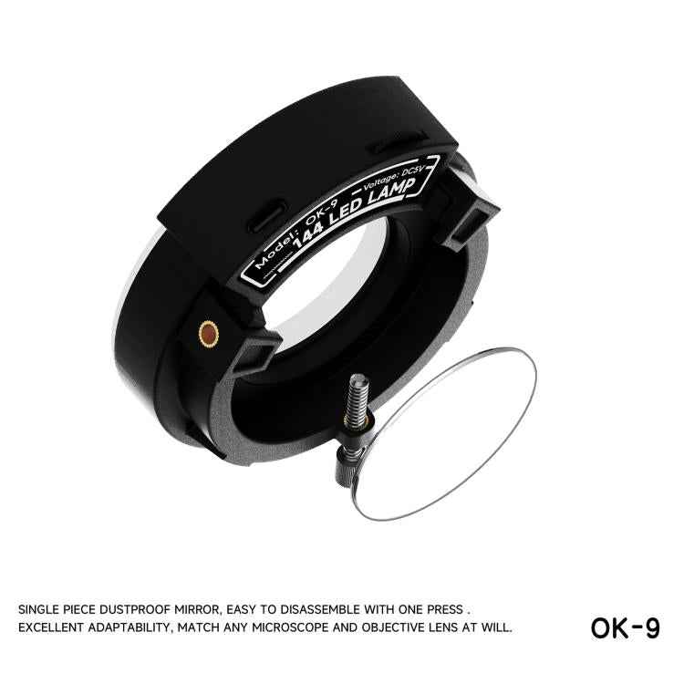 RF4 OK-9 Adjustable 144pcs LED Ring Light for Binocular / Trinocular Stereo Microscope, OK-9