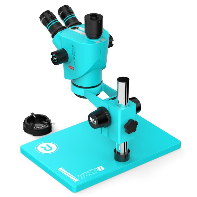 RF4 RF-CX71R 6.5-65X Ergonomic Design Trinocular Stereo Microscope with Big Aluminum Alloy Base, RF-CX71R