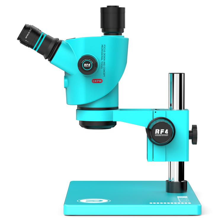 RF4 RF-CX71R 6.5-65X Ergonomic Design Trinocular Stereo Microscope with Big Aluminum Alloy Base, RF-CX71R