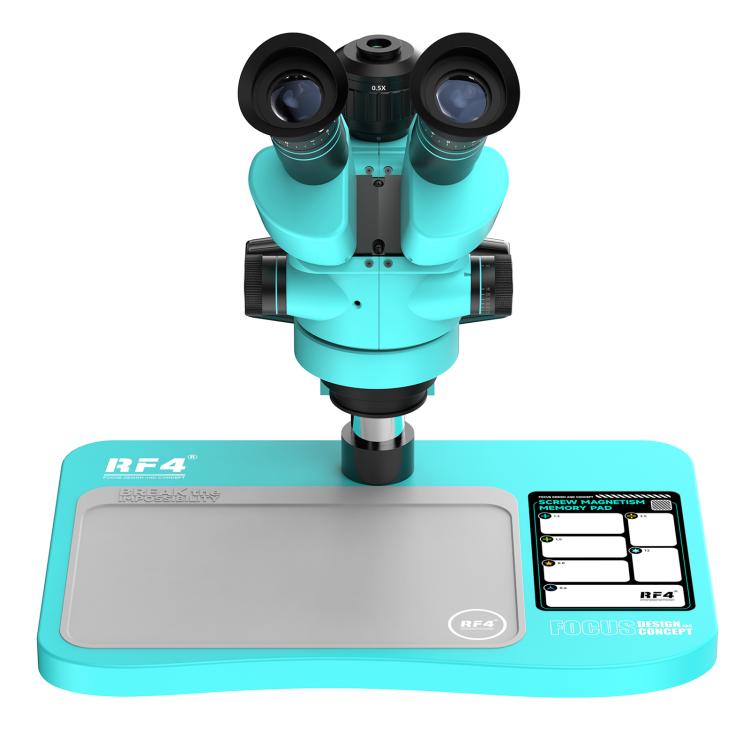 RF4 RF-6558Pro 6.5-58X Trinocular Stereo Microscope with Big Base, Silicone Pad, Screw Pad, RF-6558Pro