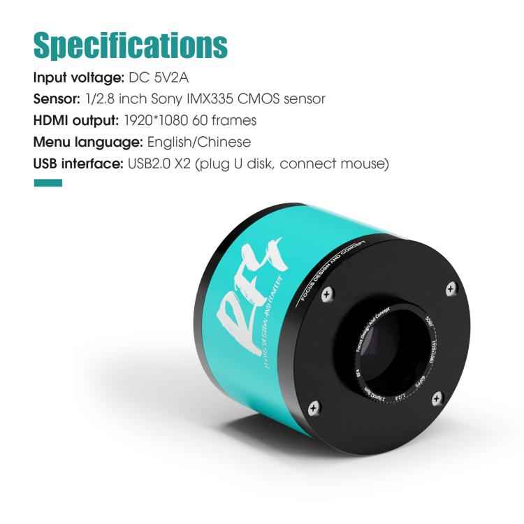 RF4 RF-2KC3 2K HD High-Resolution Adjustable Camera for Trinocular Stereo Microscope, RF-2KC3