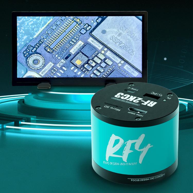 RF4 RF-2KC3 2K HD High-Resolution Adjustable Camera for Trinocular Stereo Microscope, RF-2KC3
