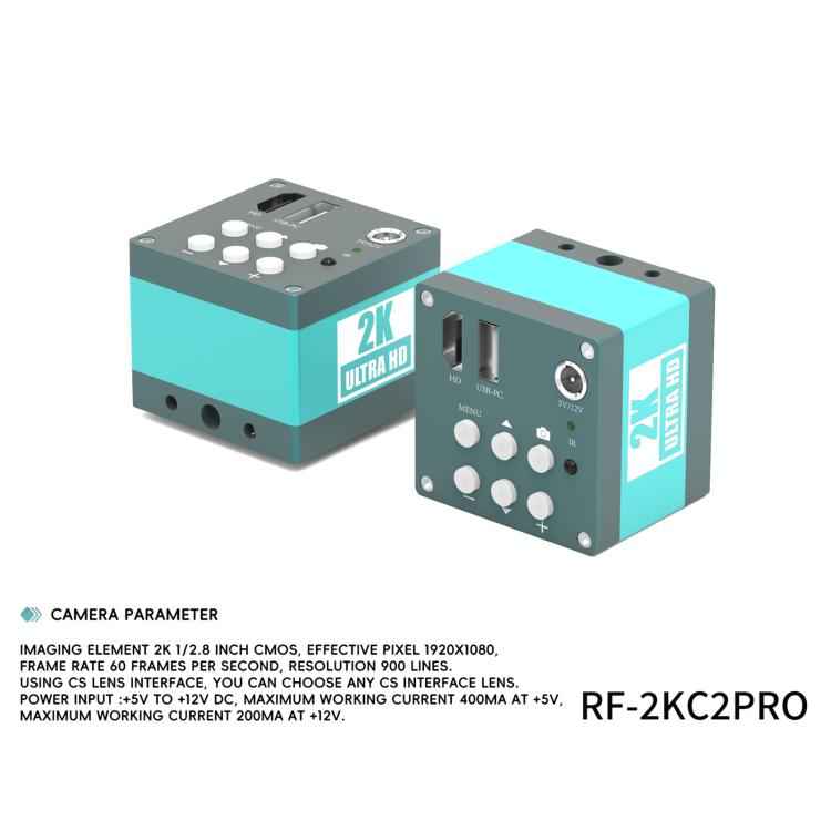 RF4 RF-2KC2PRO 2K Ultra HD Adjustable Camera for Trinocular Stereo Microscope, RF-2KC2PRO