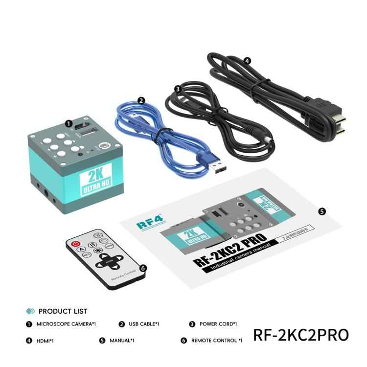 RF4 RF-2KC2PRO 2K Ultra HD Adjustable Camera for Trinocular Stereo Microscope, RF-2KC2PRO