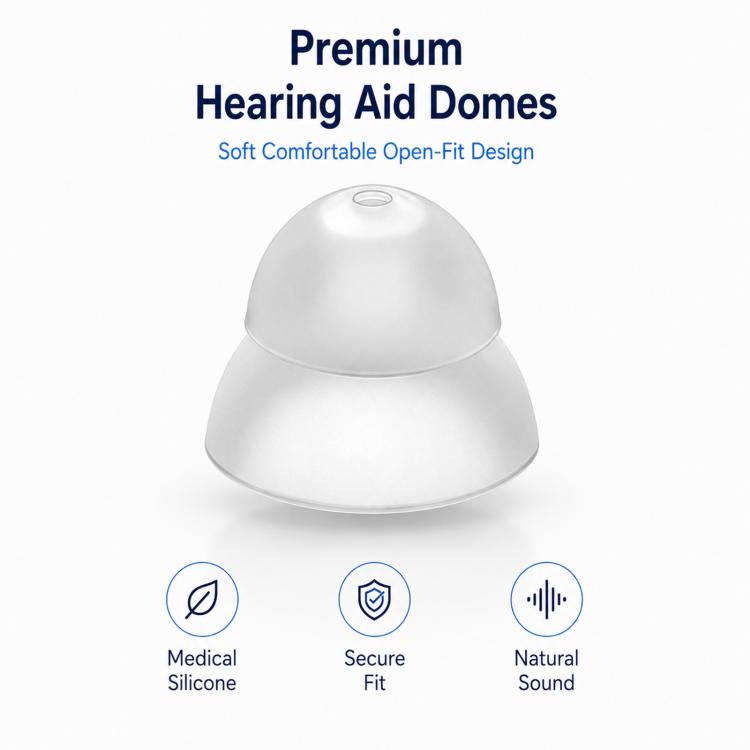 XDcase 6 Pairs Double Layer RIC and Open-Fit Power Domes Kit, L/M/S Size, For ReSound Hearing Aid