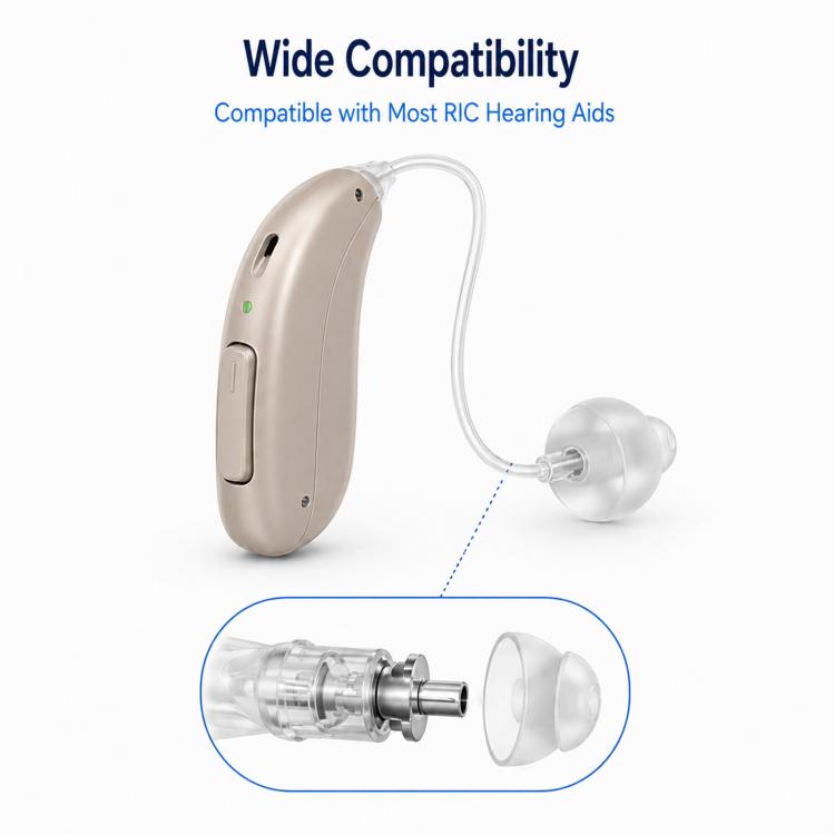 XDcase 6 Pairs Double Layer RIC and Open-Fit Power Domes Kit, L/M/S Size, For ReSound Hearing Aid