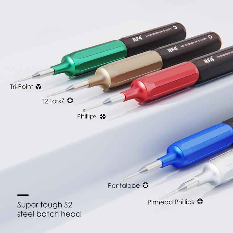 RF4 RF-SD10 5-in-1 Superhard S2 Steel Magnetic Precision Screwdriver for Phone Disassemble Repair, RF-SD10