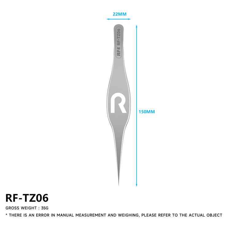 RF4 RF-TZ06 High-Precision Ultrafine Alloy Wide-Body Tweezers, RF-TZ06