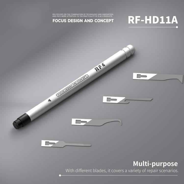 RF4 RF-HD11A 4-in-1 Scraper Knife Blades Set with Hnadle for PCB Glue Remover / Prying Dismantling, RF-HD11A