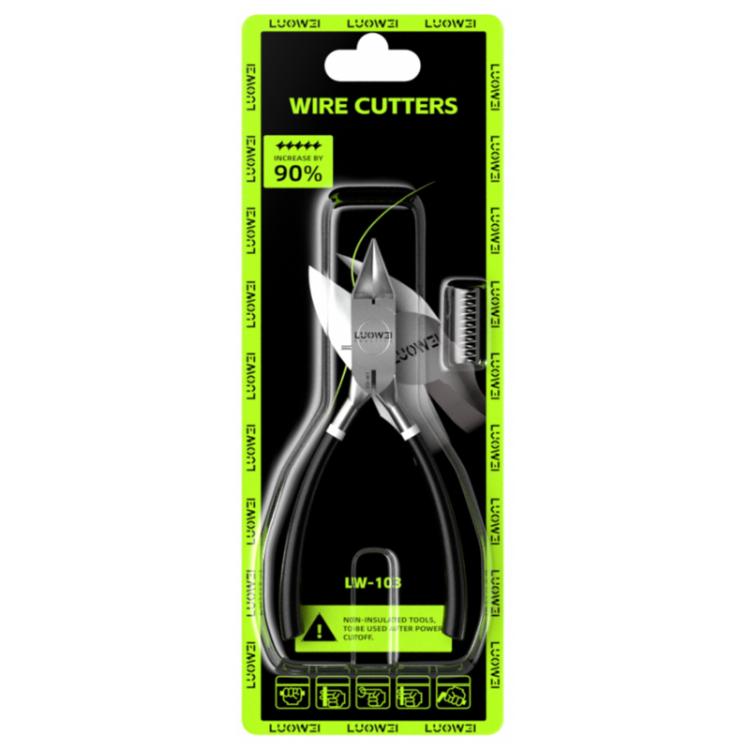 Luowei LW-103 Industrial-grade Chrome Vanadium Steel Slanting Nose Cutting Pliers, LW-103