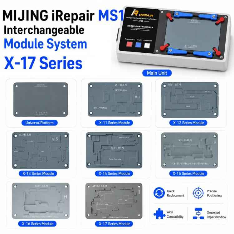 Mijing MS1 Intelligent Desoldering Platform for iPhone X-17 Pro Max, US Plug, EU Plug