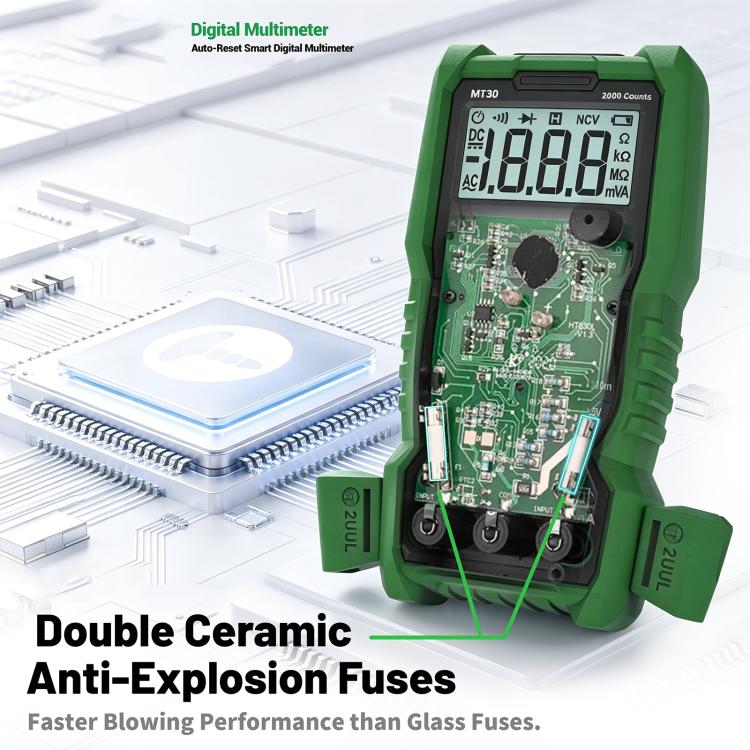2UUL MT30 Auto-Reset Smart Auto-Range Digital Multimeter