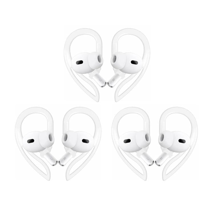 XDcase 3 Pairs Soft Rubber Anti-slip Sports Ear Hooks, For AirPods 3/2/1 & Pro 3/2/1
