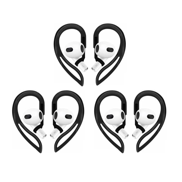 XDcase 3 Pairs Soft Rubber Anti-slip Sports Ear Hooks, For AirPods 3/2/1 & Pro 3/2/1