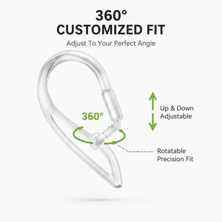 XDcase 3 Pairs Soft Rubber Anti-slip Sports Ear Hooks, For AirPods 3/2/1 & Pro 3/2/1