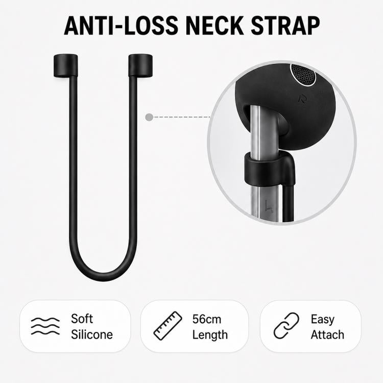 XDcase Silicone Sports Anti-Slip Ear Covers & Ear Hooks & Anti-Lost Strap Combo Set, For Galaxy Buds3 Pro