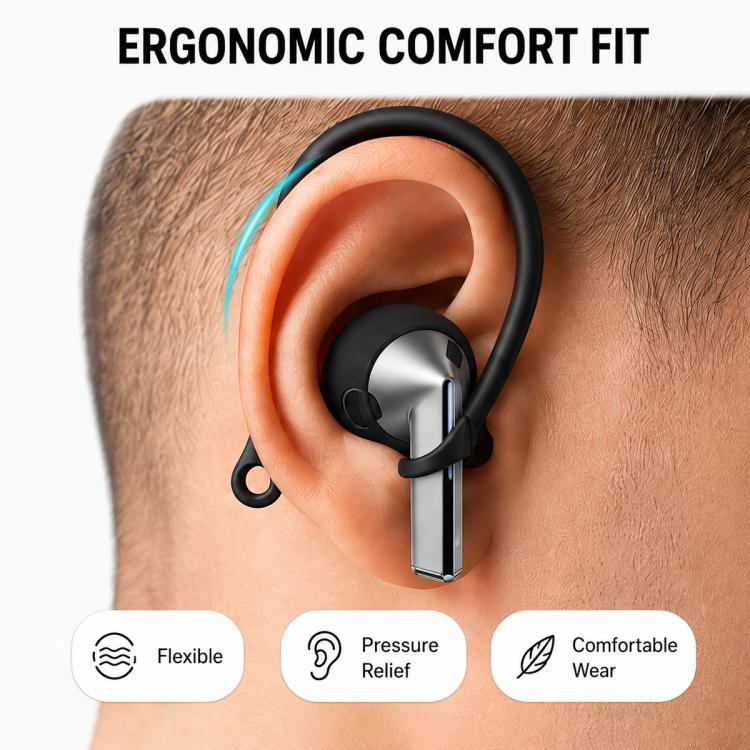 XDcase Silicone Sports Anti-Slip Ear Covers & Ear Hooks & Anti-Lost Strap Combo Set, For Galaxy Buds3 Pro