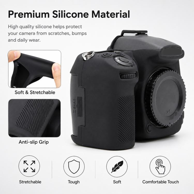 Soft Silicone Camera Protective Case, For Nikon D7000
