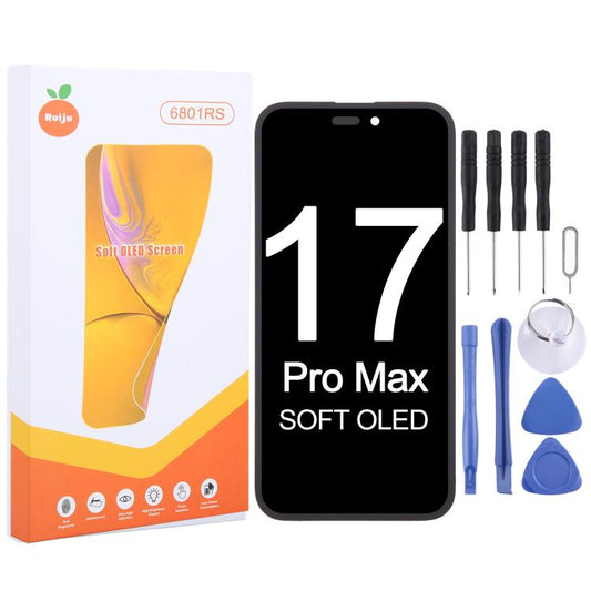 RJ Soft OLED Screen, For iPhone 17 Pro Max, For iPhone 17 Pro, For iPhone 17, For iPhone 16 Pro Max, For iPhone 16 Pro, For iPhone 16 Plus, For iPhone 16, For iPhone 15 Pro Max, For iPhone 15 Pro, For iPhone 15 Plus, For iPhone 15, For iPhone 14 Plus