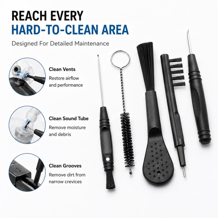 XDcase 8 in 1 Hearing Aid Cleaning Tools Kit