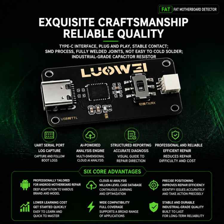 LUOWEI LW-FAT Error Checker Android Phone Motherboard Smart Fault Diagnostic Analyzer