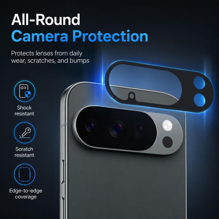 XDcase Silk-Print Integrated Tempered Glass Camera Lens Protector, For Google Pixel 10 Pro Fold, For Google Pixel 10 Pro XL, For Google Pixel 10 Pro, For Google Pixel 10