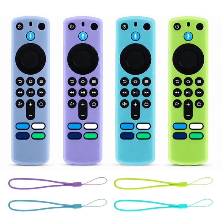 XDcase 4pcs Soft Silicone Protective Case with Mini Strap, For Amazon Alexa Voice Remote 3rd Gen