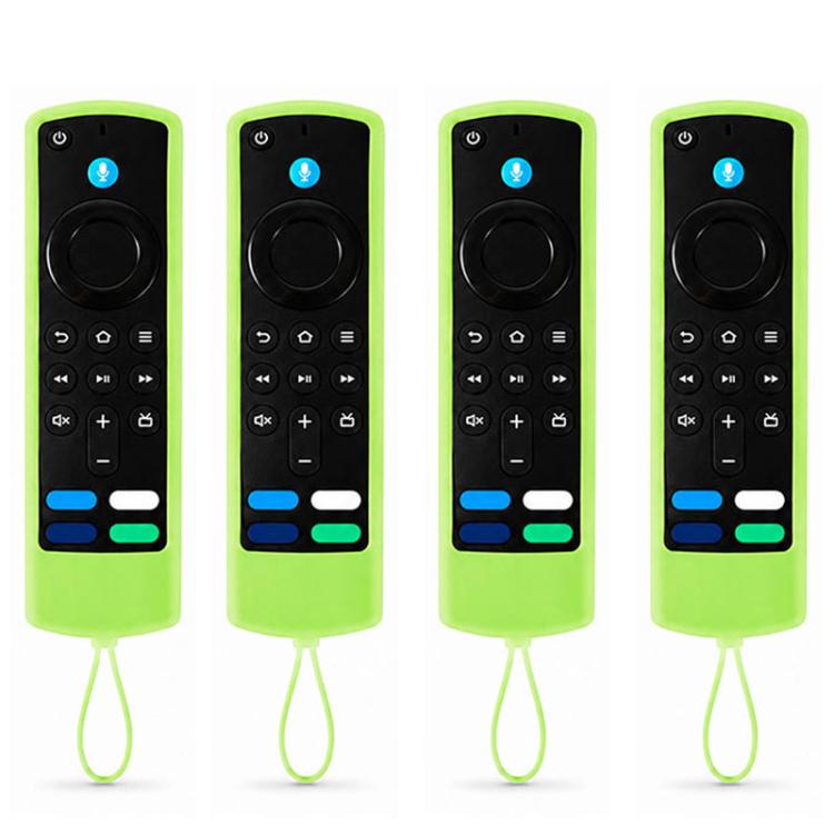XDcase 4pcs Thickened Soft Silicone Protective Case with Mini Strap, For Amazon Alexa Voice Remote Gen 3/2/1