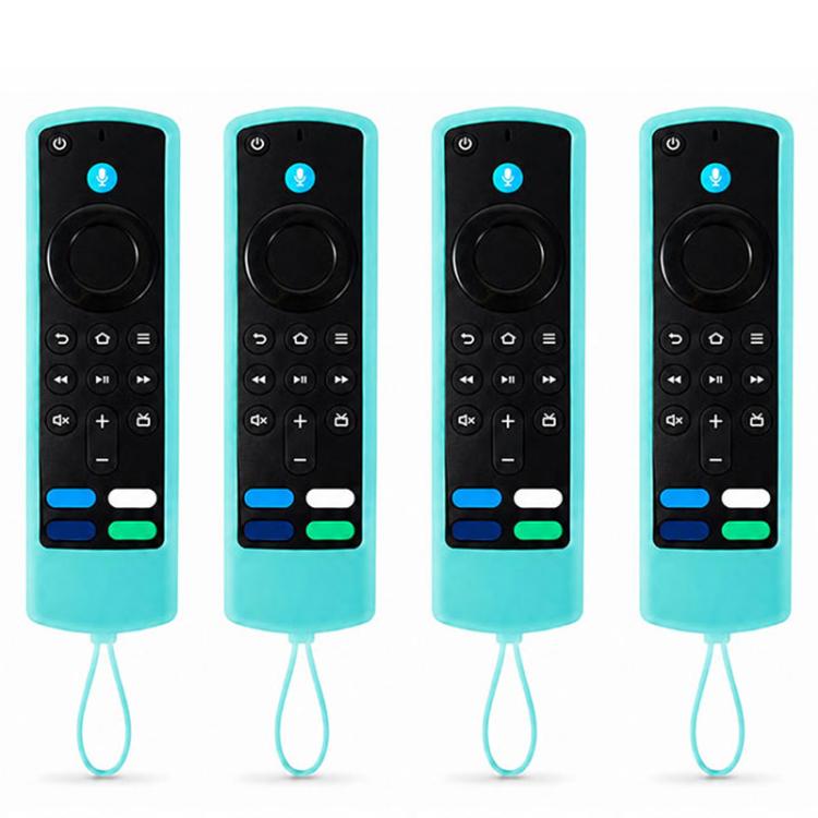 XDcase 4pcs Thickened Soft Silicone Protective Case with Mini Strap, For Amazon Alexa Voice Remote Gen 3/2/1