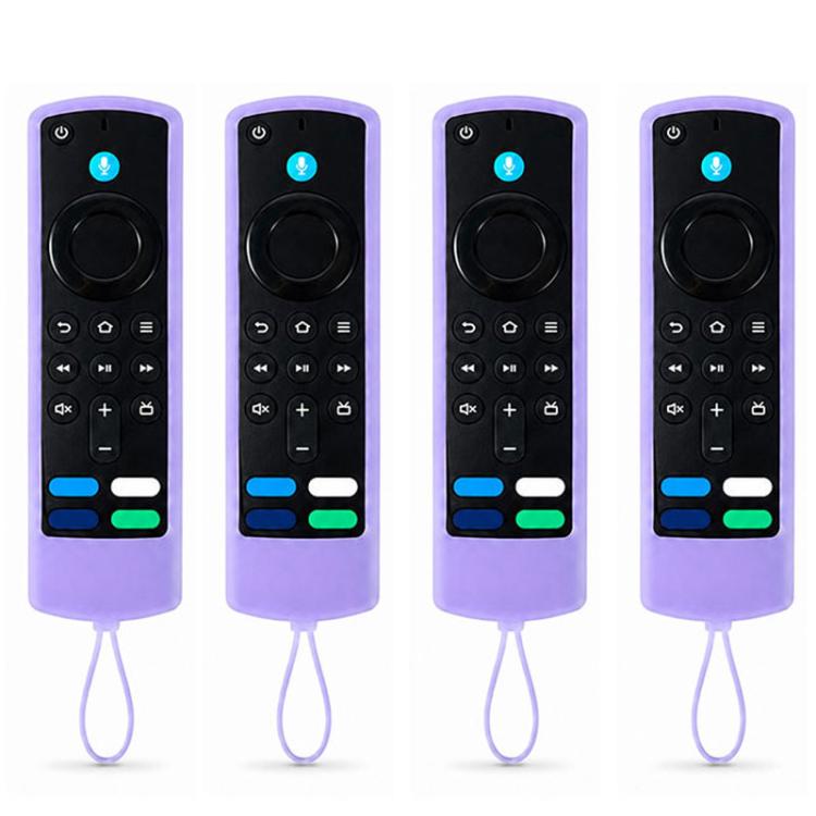 XDcase 4pcs Thickened Soft Silicone Protective Case with Mini Strap, For Amazon Alexa Voice Remote Gen 3/2/1