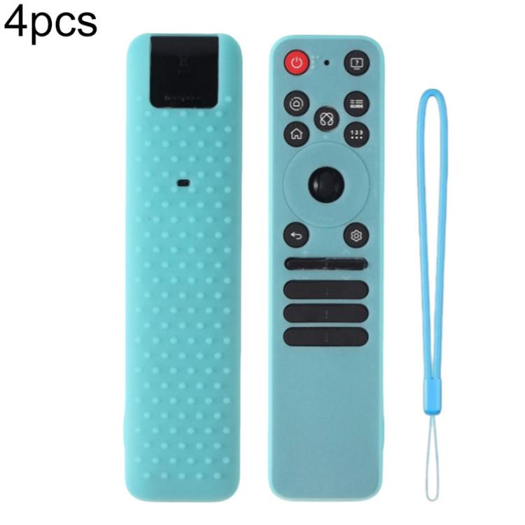 XDcase 4pcs Soft Silicone Protective Case with Mini Strap, For LG MR25GA Magic Remote