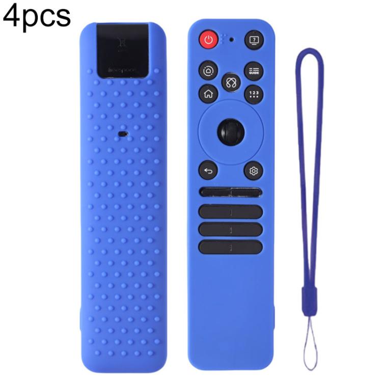 XDcase 4pcs Soft Silicone Protective Case with Mini Strap, For LG MR25GA Magic Remote