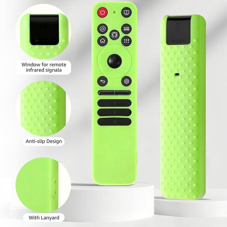 XDcase 4pcs Soft Silicone Protective Case with Mini Strap, For LG MR25GA Magic Remote
