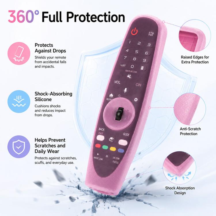 XDcase 4pcs Soft Silicone Jelly Protective Case, For LG MR600 / MR650 Magic Remote