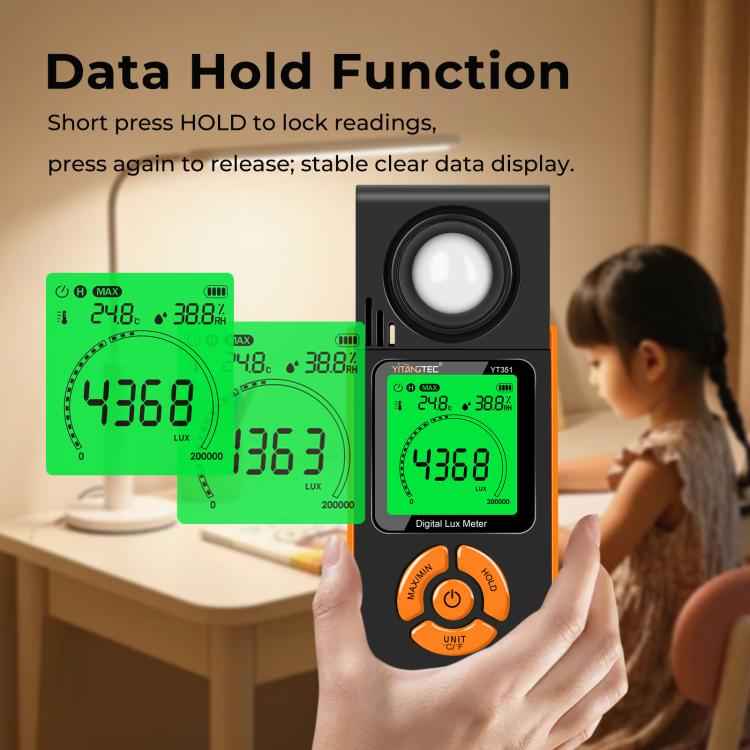 YT351 High Precision Integrated Digital Lux Meter Light Brightness Measuring, YT351