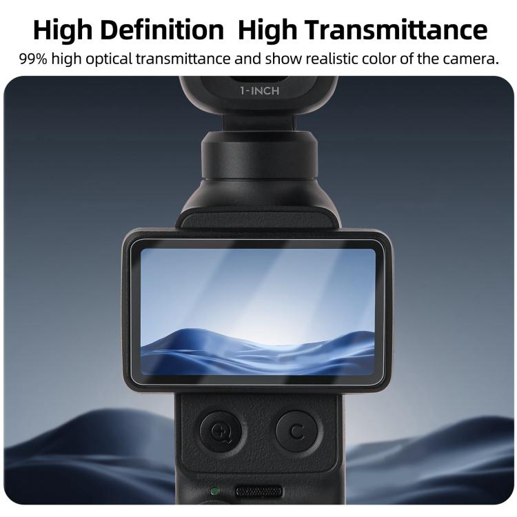Sunnylife Tempered Glass Film For DJI Osmo Pocket 4P / 4 / 3, Screen & Remote Film 2 Sets, Screen & Remote Film, Screen Film 2pcs, Screen Film